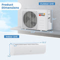 EchoCool Series 11500 BTU 208/230V Mini Split Air Conditioner and Heater Pump System